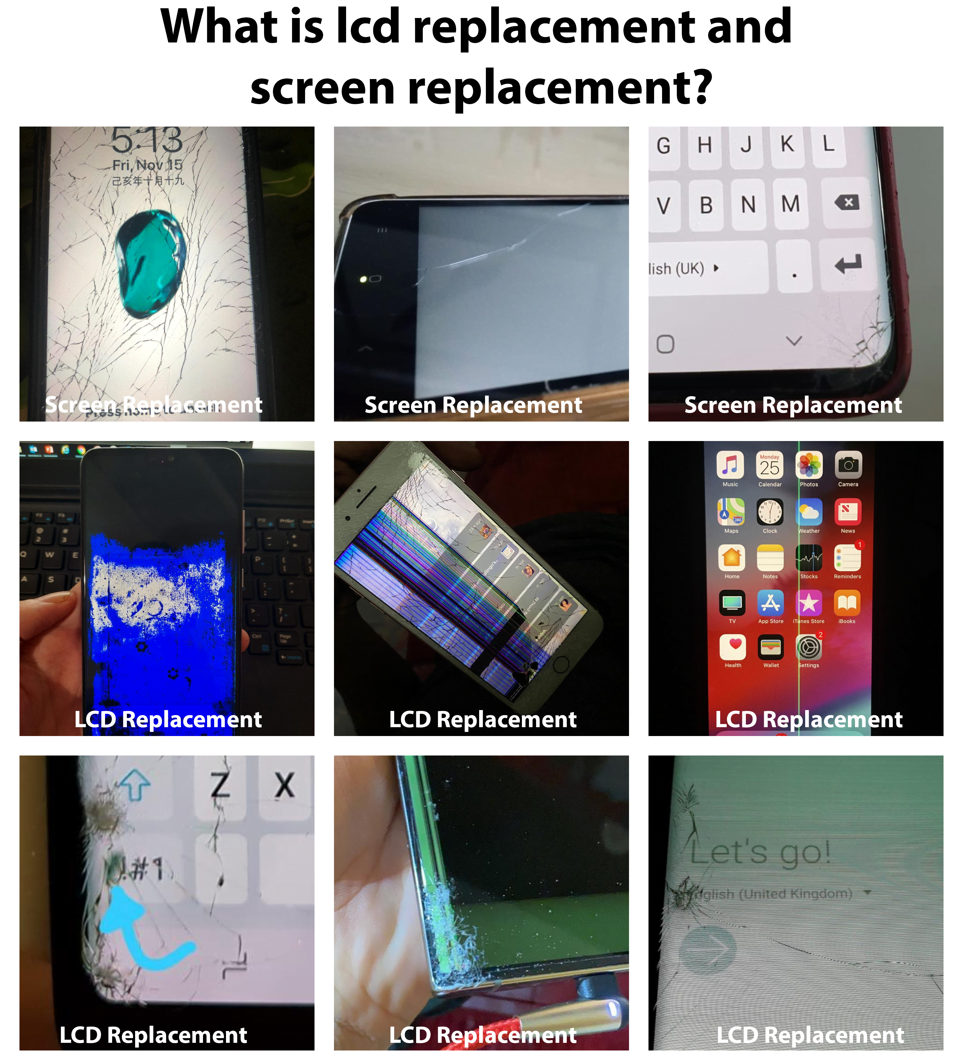 LCD replacement vs screen replacement