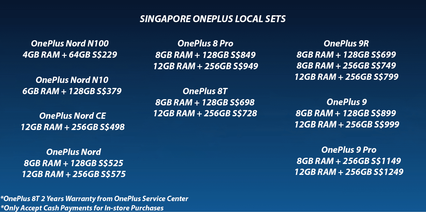 OnePlus Local Banner Singapore