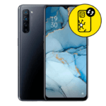 Oppo Reno 3 Black Back Glass Replacement