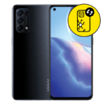 Oppo Reno 5 Black Back Glass Replacement